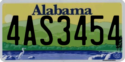 AL license plate 4AS3454