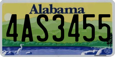 AL license plate 4AS3455