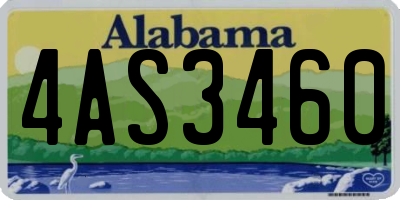 AL license plate 4AS3460