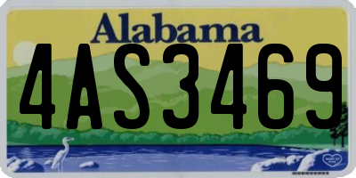 AL license plate 4AS3469