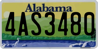AL license plate 4AS3480