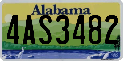 AL license plate 4AS3482