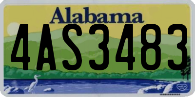 AL license plate 4AS3483