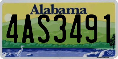 AL license plate 4AS3491