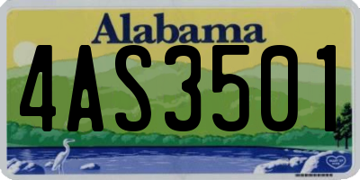 AL license plate 4AS3501