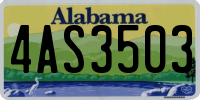 AL license plate 4AS3503