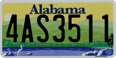 AL license plate 4AS3511