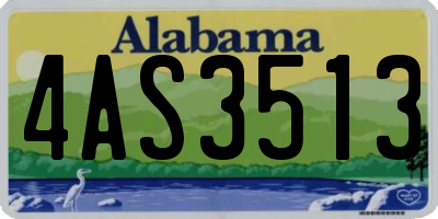 AL license plate 4AS3513