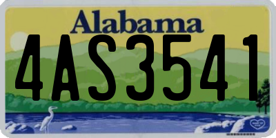 AL license plate 4AS3541