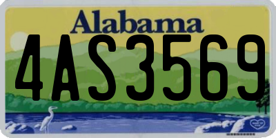 AL license plate 4AS3569