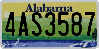 AL license plate 4AS3587