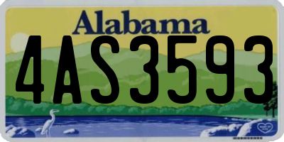 AL license plate 4AS3593