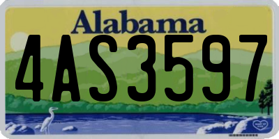 AL license plate 4AS3597