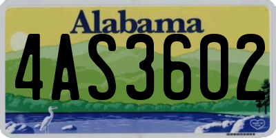 AL license plate 4AS3602