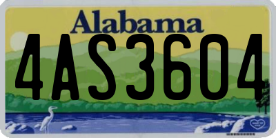 AL license plate 4AS3604