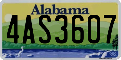 AL license plate 4AS3607