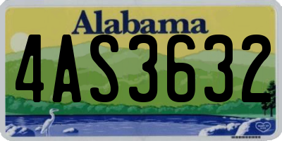 AL license plate 4AS3632