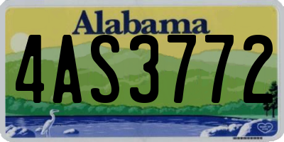AL license plate 4AS3772