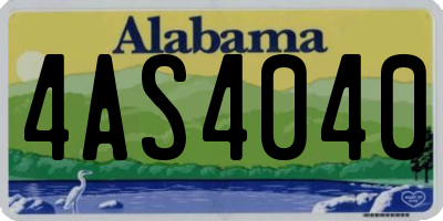 AL license plate 4AS4040