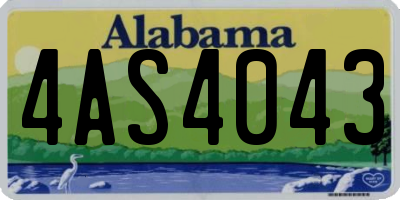 AL license plate 4AS4043