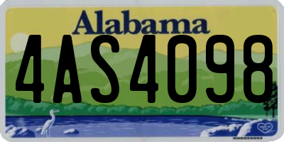 AL license plate 4AS4098