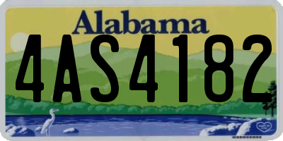 AL license plate 4AS4182