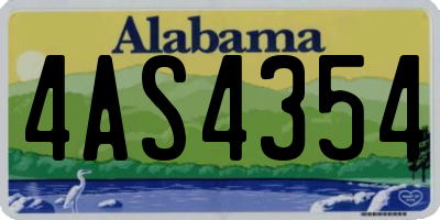 AL license plate 4AS4354