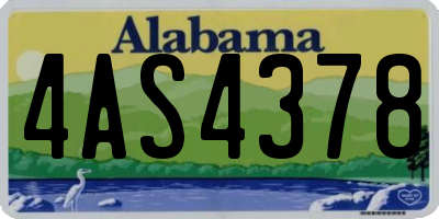 AL license plate 4AS4378