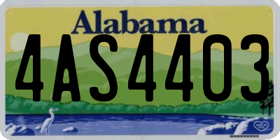AL license plate 4AS4403