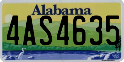 AL license plate 4AS4635