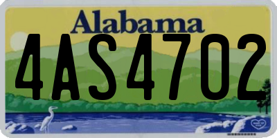 AL license plate 4AS4702