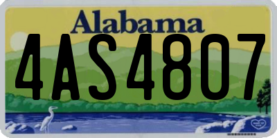 AL license plate 4AS4807