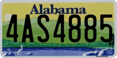 AL license plate 4AS4885