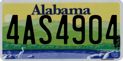 AL license plate 4AS4904