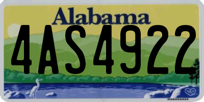 AL license plate 4AS4922