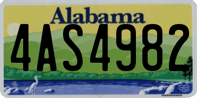 AL license plate 4AS4982