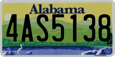 AL license plate 4AS5138