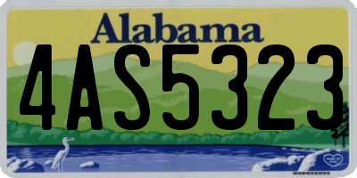 AL license plate 4AS5323