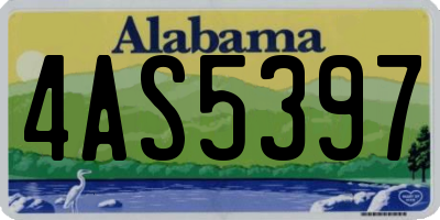 AL license plate 4AS5397