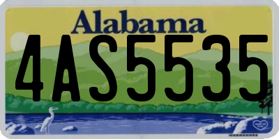 AL license plate 4AS5535