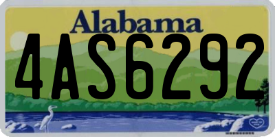 AL license plate 4AS6292
