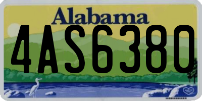 AL license plate 4AS6380