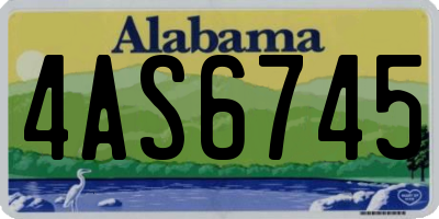AL license plate 4AS6745