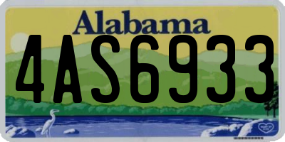 AL license plate 4AS6933