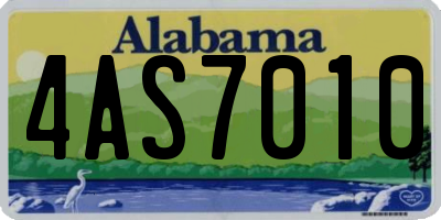 AL license plate 4AS7010