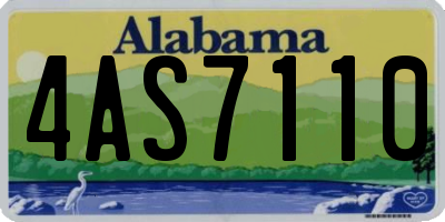 AL license plate 4AS7110