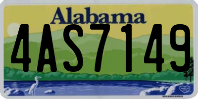 AL license plate 4AS7149