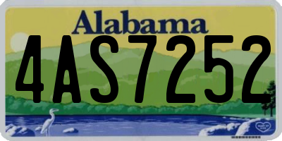 AL license plate 4AS7252