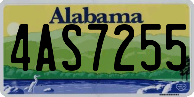 AL license plate 4AS7255