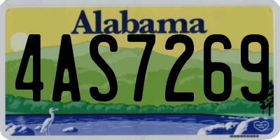 AL license plate 4AS7269
